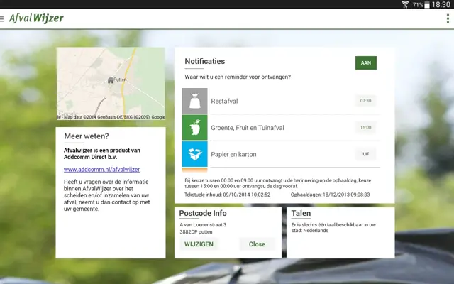 AfvalWijzer android App screenshot 1